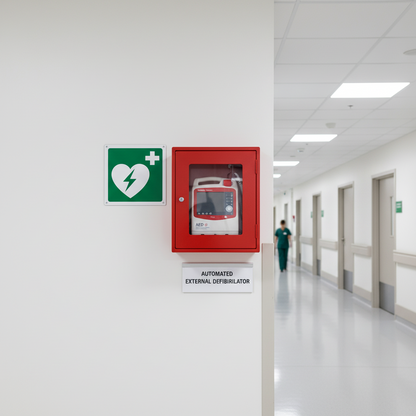 Pubblimania Cartello DEFIBRILLATORE in alluminio composito 3 mm di spessore