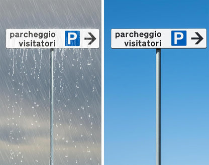 cartello segnaletica freccia personalizzabile 125x25 resistente pioggia