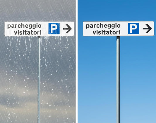 cartello segnaletica freccia personalizzabile 125x25 resistente pioggia