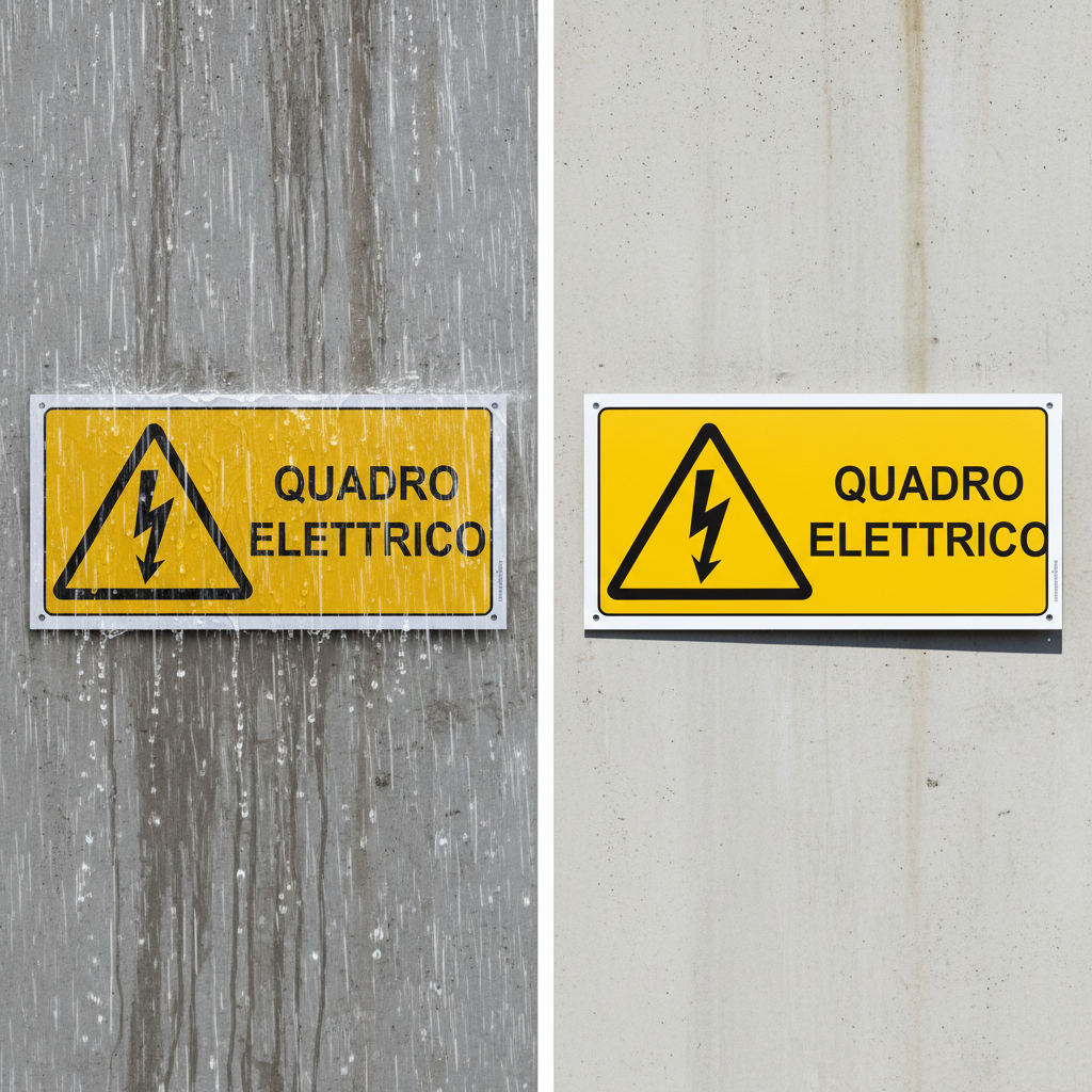 Cartello Quadro Elettrico - Resistenza pioggia e sole