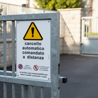 Pubblimania ferngesteuertes automatisches Torschild aus Aluminium für den Außenbereich