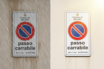 Dibond weather resistance split-screen