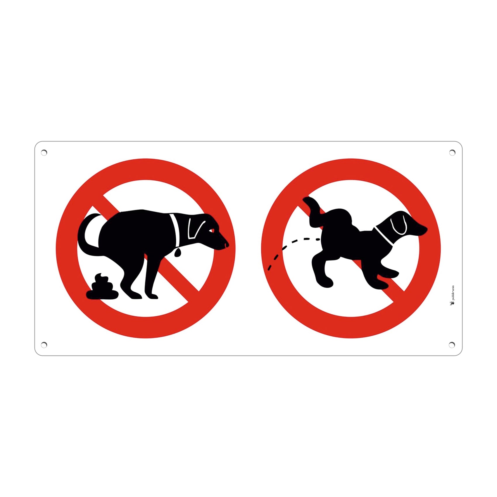 cartello cacca pipi cane pubblimania divieto escrementi