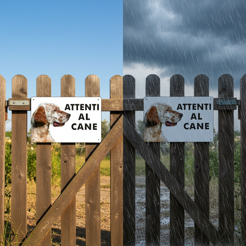 Pubblimania „Vorsicht Hund“-Schild mit Foto Ihres Hundes aus Aluminium für den Außenbereich.
