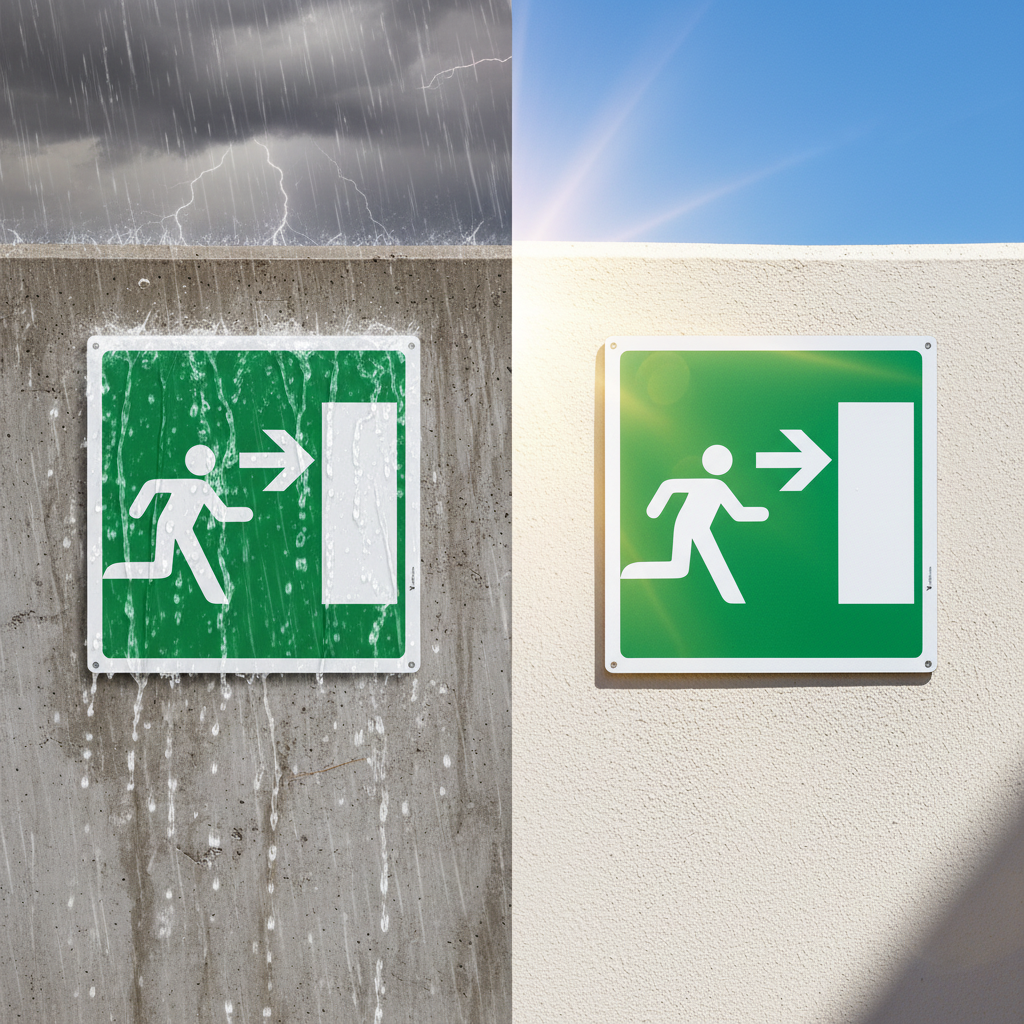 Durabilità cartello Dibond - pioggia e sole resistente alle intemperie