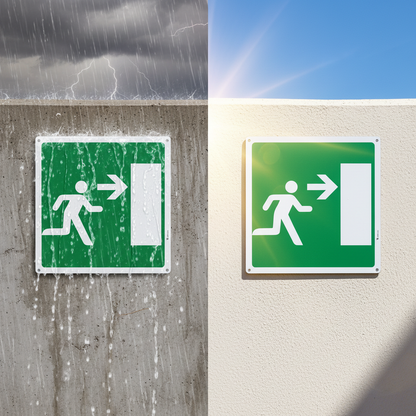 Durabilità cartello Dibond - pioggia e sole resistente alle intemperie