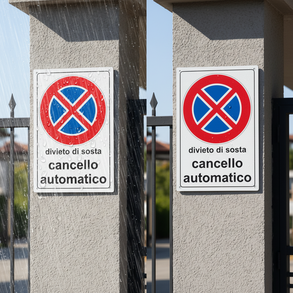 Durabilità cartello divieto di sosta segnale stradale