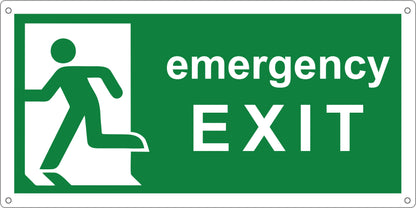 Cartello Uscita di Emergenza | Emergency Exit - Alluminio Composito 3mm | Pubblimania
