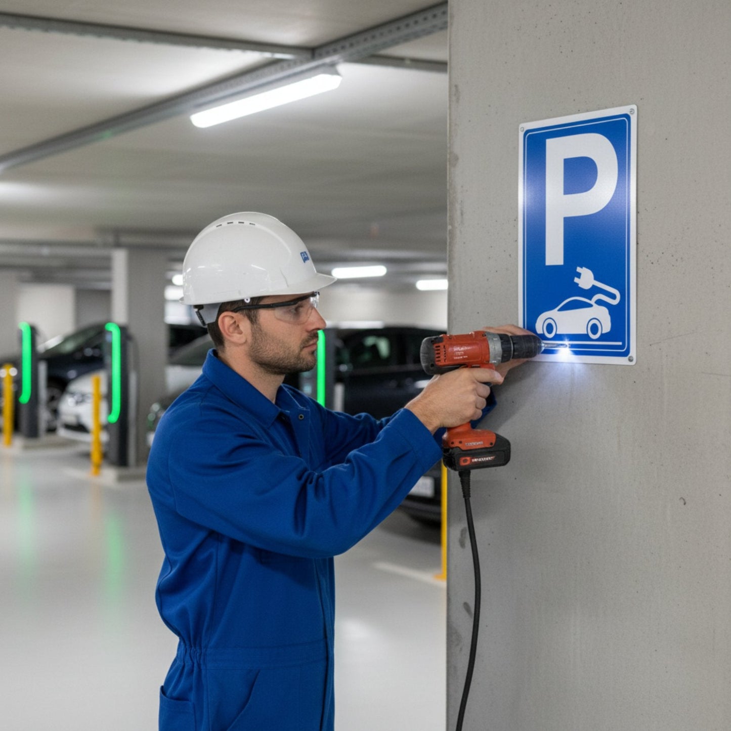 Installazione Cartello Ricarica Veicoli Elettrici