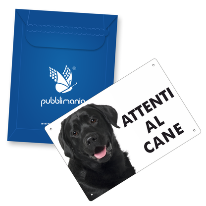 Pubblimania „Vorsicht vor dem Labrador“-Schild aus 3 mm starkem Aluminiumverbundmaterial