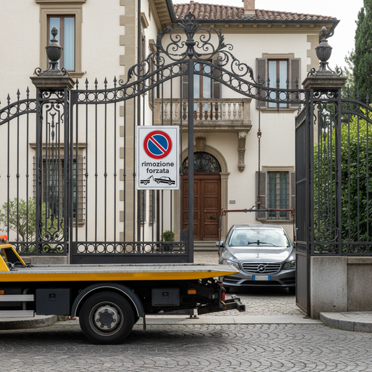 Pubblimania Parkverbotsschild – Entfernung aus 3 mm starkem, verstärktem Aluminium