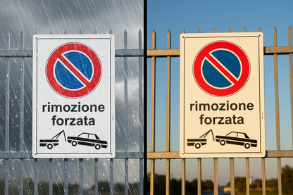 Pubblimania Parkverbotsschild – Entfernung aus 3 mm starkem, verstärktem Aluminium