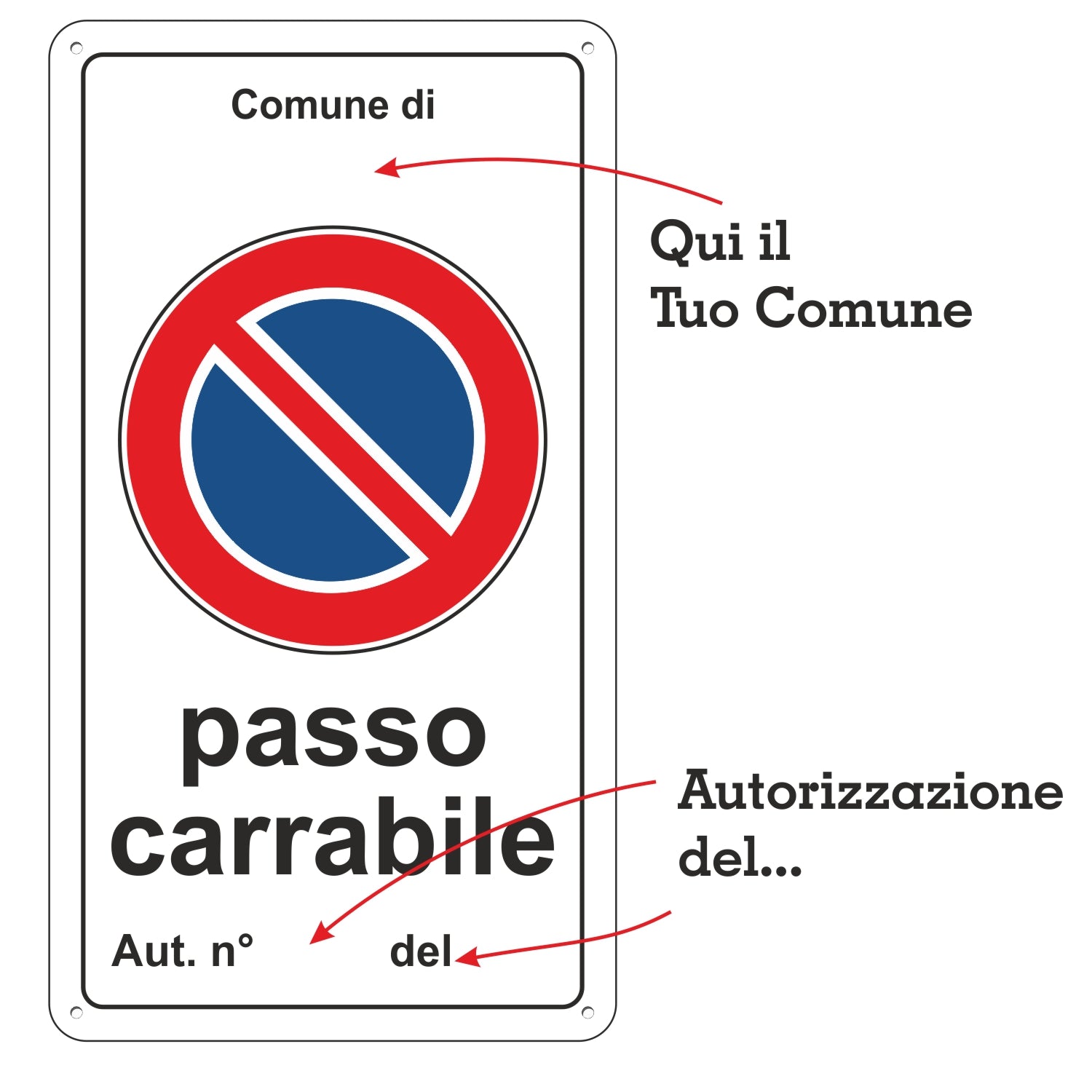 passo-carrabile-alluminio-personalizzato-a-norma-regolamentare-comune