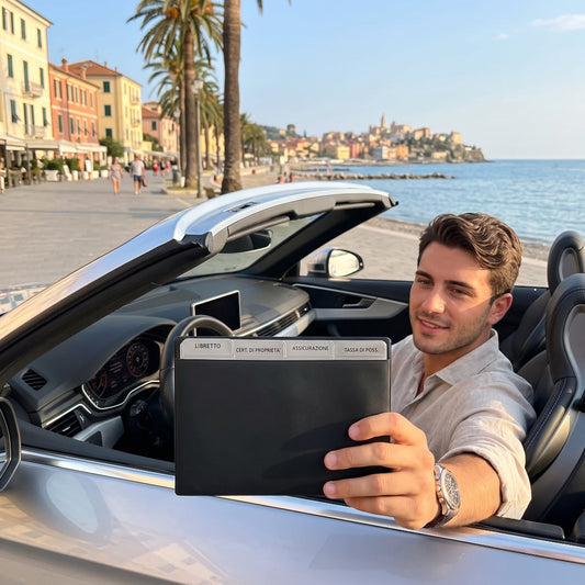pubblimania portadocumenti auto a schede singole per carta di circolazione assicurazione proprietà