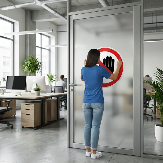 Pubblimania Etichette Adesive VIETATO L'ACCESSO AI NON ADDETTI AI LAVORI. Stampa per durata esterno