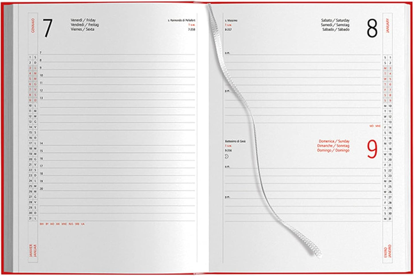 pubblimania Agenda 2026 Giornaliera Organizer 15x21 cm Per Appuntamenti Ufficio Casa e Lavoro Professionale - Copertina Rigida