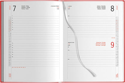 pubblimania Agenda 2026 Giornaliera Organizer 15x21 cm Per Appuntamenti Ufficio Casa e Lavoro Professionale - Copertina Rigida