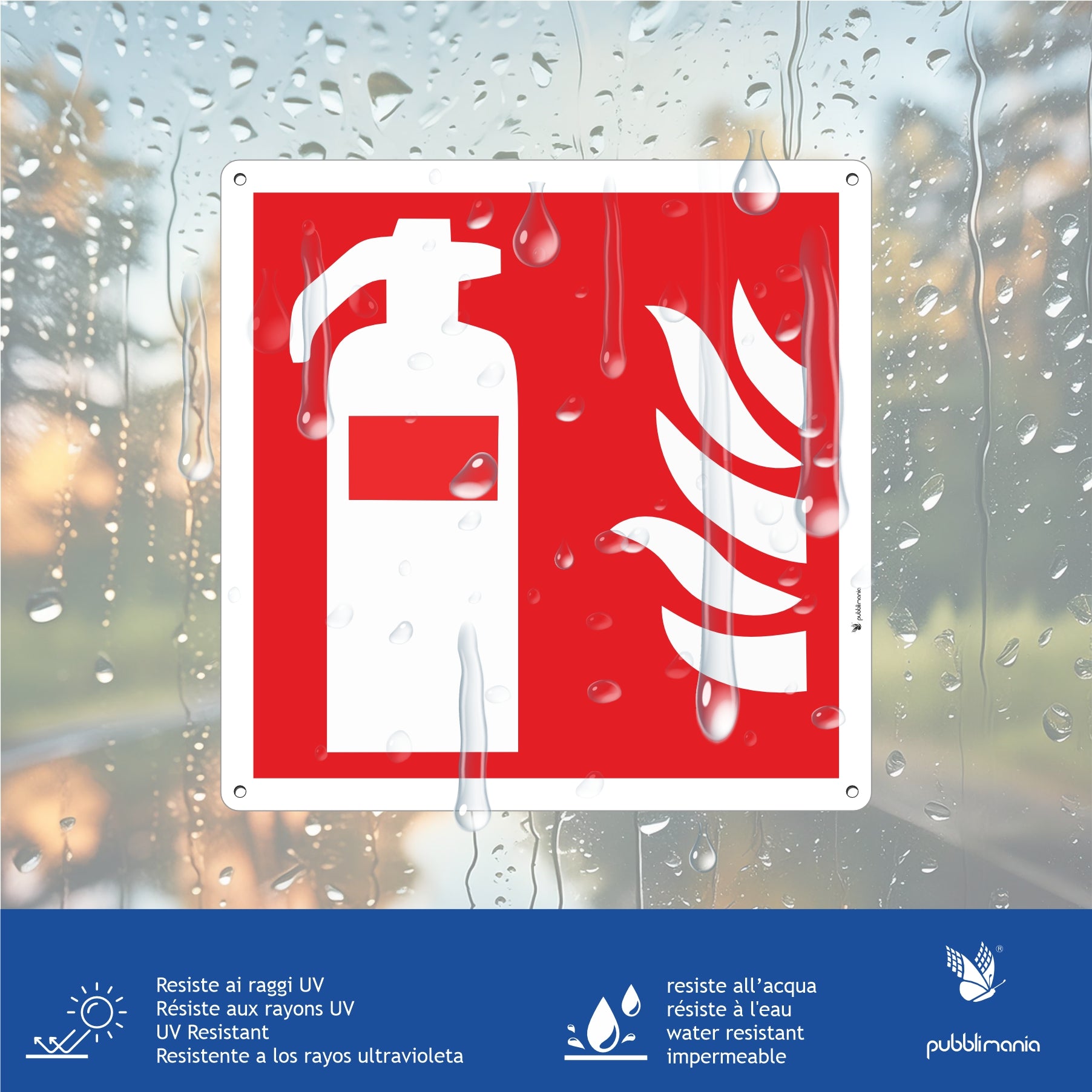 Cartello estintore sicurezza pubblimania segnale