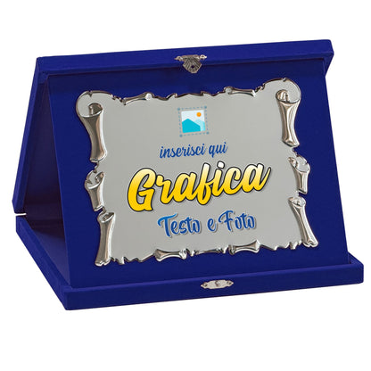 Pubblimania Targa Personalizzata con Cofanetto in Velluto - Premiazioni, Pensionamento, Lauree