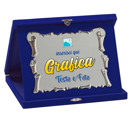 Pubblimania Targa Personalizzata con Cofanetto in Velluto - Premiazioni, Pensionamento, Lauree