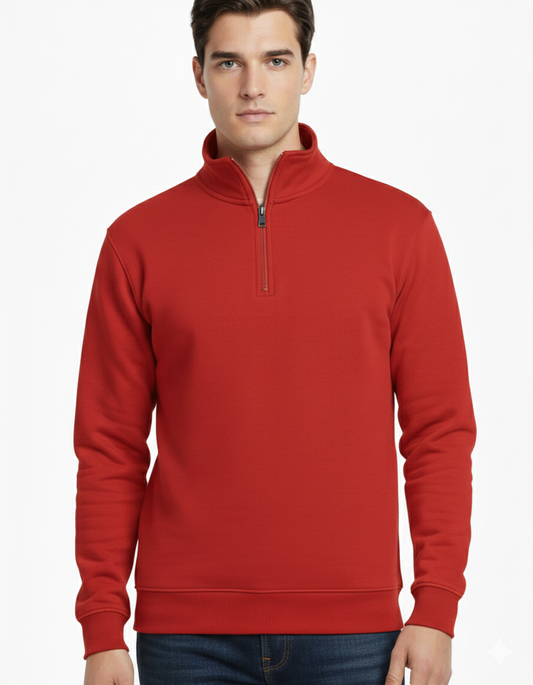 Pubblimania Felpa Mezza zip JHK Maniche Corte con stampa