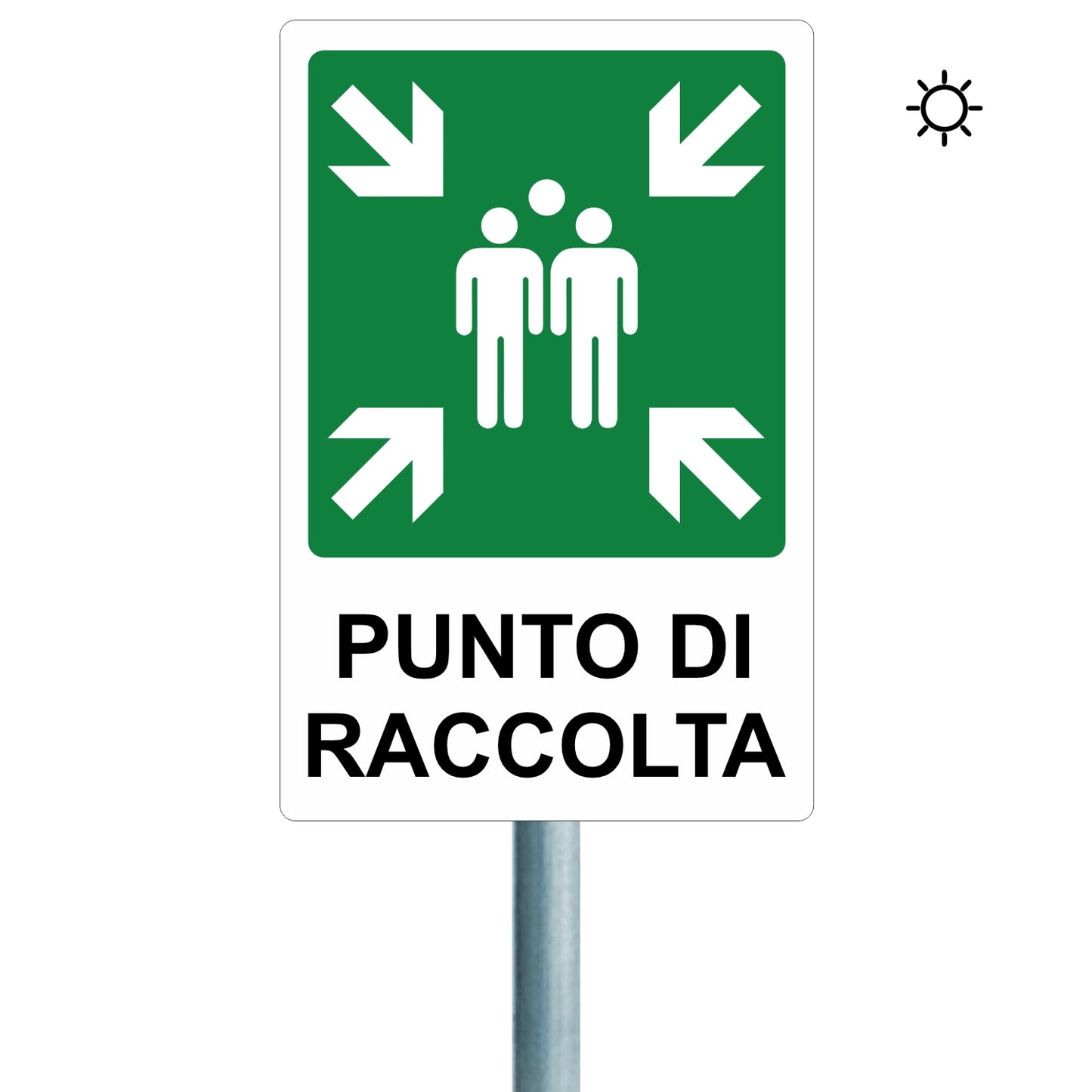 Pubblimania CARTELLO PUNTO DI RACCOLTA  per installazione a paletto