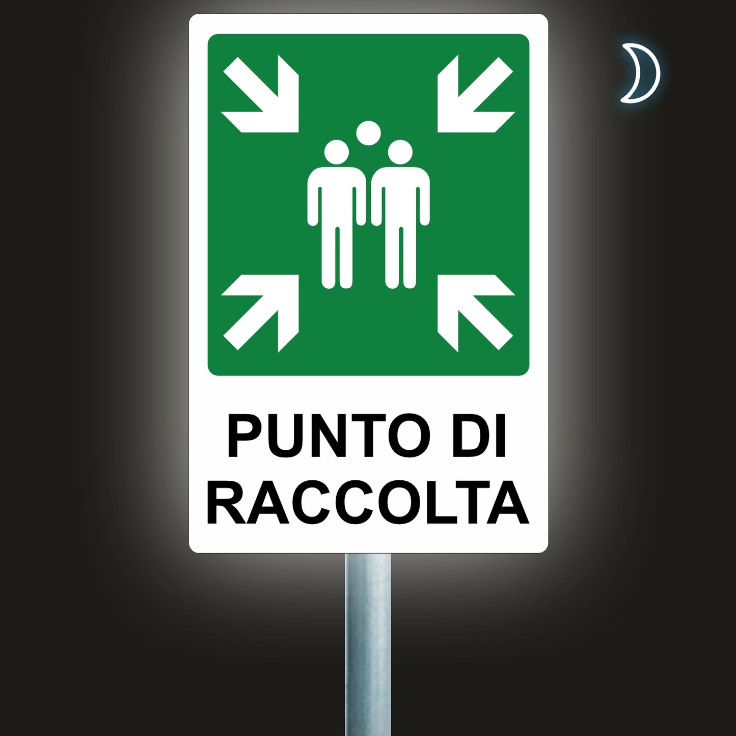 Pubblimania CARTELLO PUNTO DI RACCOLTA  per installazione a paletto