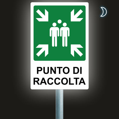 Pubblimania CARTELLO PUNTO DI RACCOLTA  per installazione a paletto