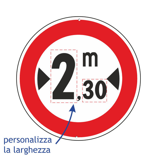 pubblimania-divieto di accesso veicoli larghezza massima supeiore