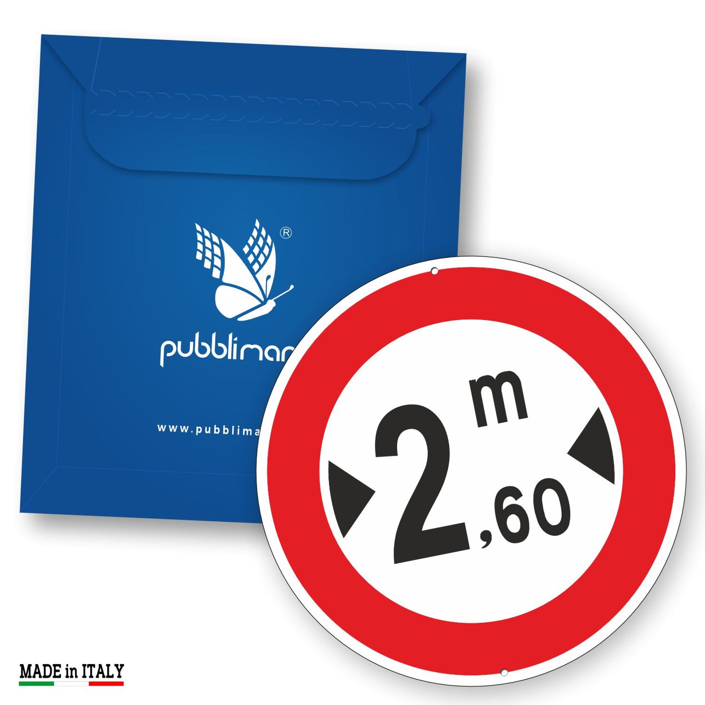 Pubblimania  Cartello divieto di transito a veicoli con larghezza superiore a,  alluminio composito per installazione a muro