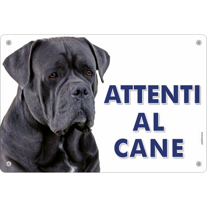 Pubblimania cartello attenti al cane corso