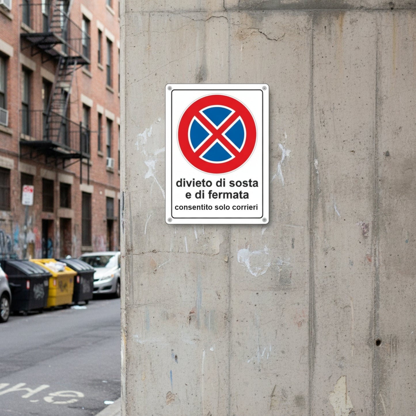 cartello divieto di fermata personalizzato