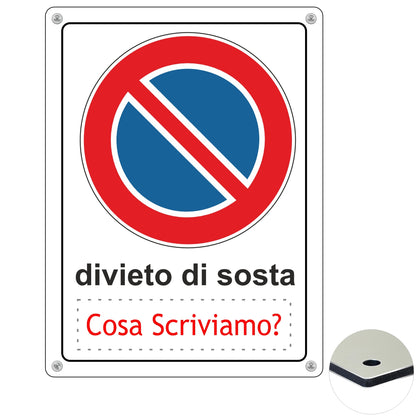 pubblimania cartello divieto di sosta personalizzato alluminio