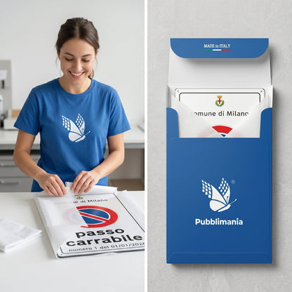 cartello passo carrabile imballaggio pubblimania