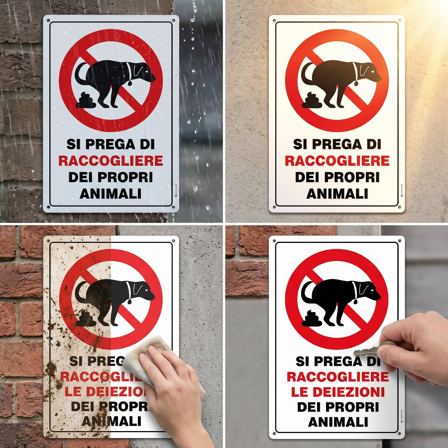 pubblimania cartello deiezioni animali