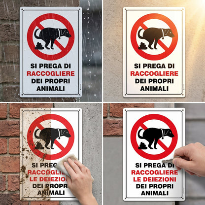 pubblimania cartello deiezioni animali