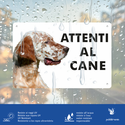 Pubblimania „Vorsicht Hund“-Schild mit Foto Ihres Hundes aus Aluminium für den Außenbereich.