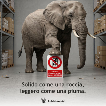 cartello pubblimania solido come una roccia, leggero come una piuma
