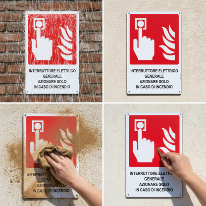 Split-screen durabilità Dibond - 4 scenari