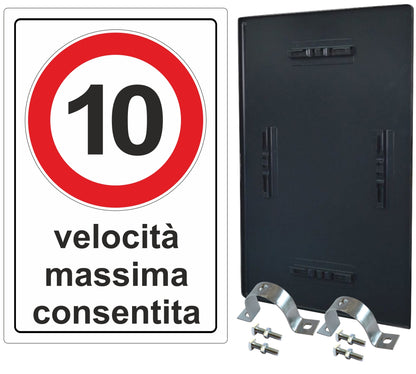 velocità massima 10 km cartello ferro per paletto
