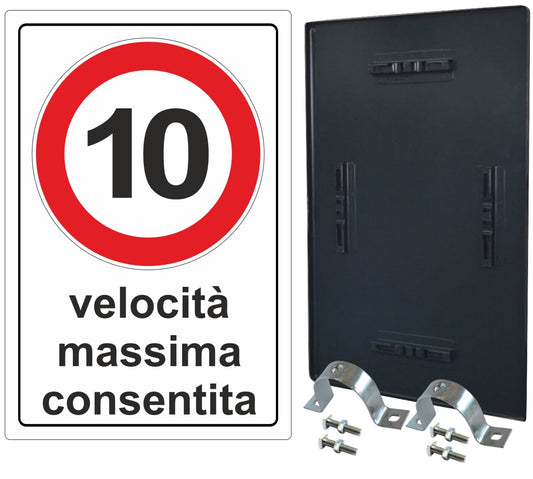 velocità massima 10 km cartello ferro per paletto